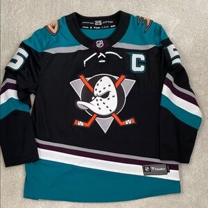 Fanatics Anaheim Ducks Teal and Black Hockey Jersey
